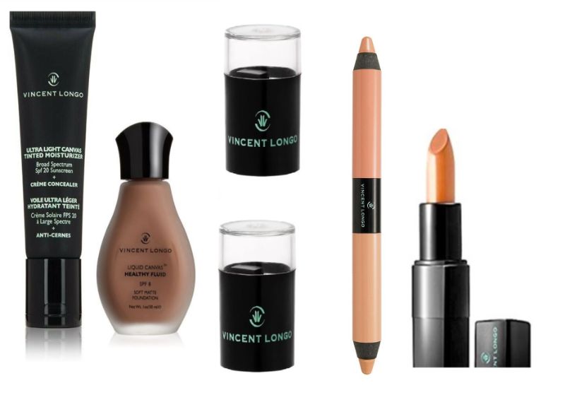 Photo 1 of 6pc Vincent Longo Makeup Foundation, Tinted Moisturizer, Dual Lip & Illumina Pencil, 2 Lip & Eye Sharpeners, and Wet Pearl Lipstick