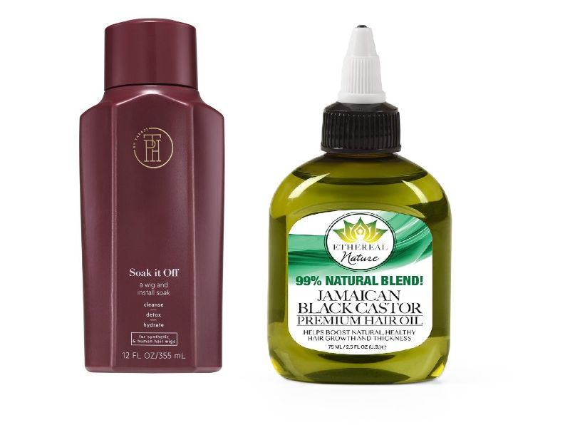 Photo 1 of TPH by Taraji Soak It Off Wig Soak & Ethereal Nature 99% Natural Hair Oil Blend with Jamaican Black Castor 2.5 Fl Ounce Clear