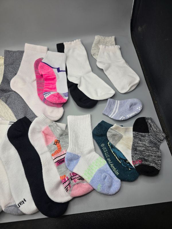Photo 1 of 20pc Miscellaneous Adult & Kids Socks - Mix & Match  