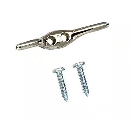 Photo 1 of 2 Pack 4-1/2 in. Nickel-Plated Rope Cleat