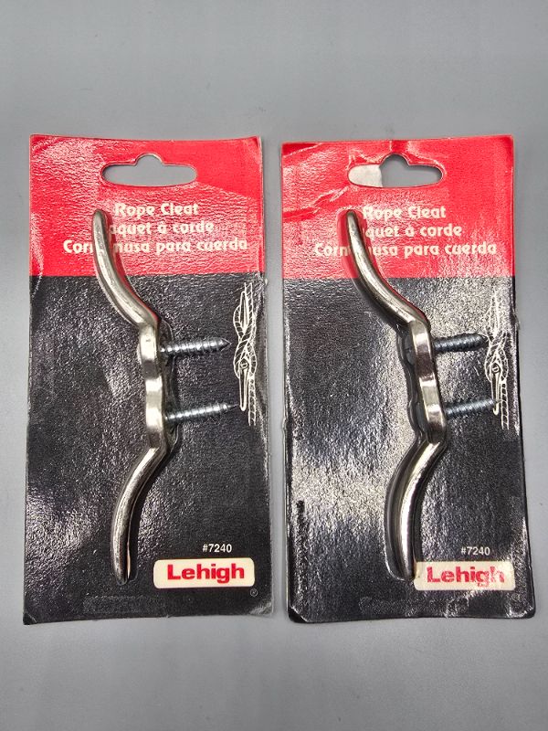 Photo 1 of 2 Pack 4-1/2 in. Nickel-Plated Rope Cleat