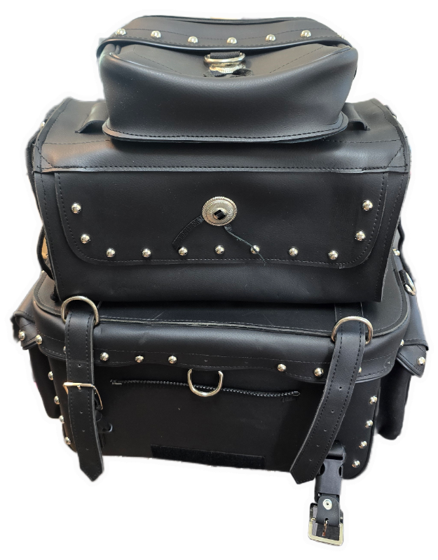 Photo 1 of Two Piece Studded Touring Pack Sissy Bar Bag (18X12X9)