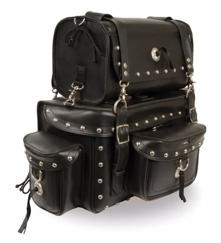Photo 1 of Two Piece Studded Touring Pack Sissy Bar Bag (18X12X9)