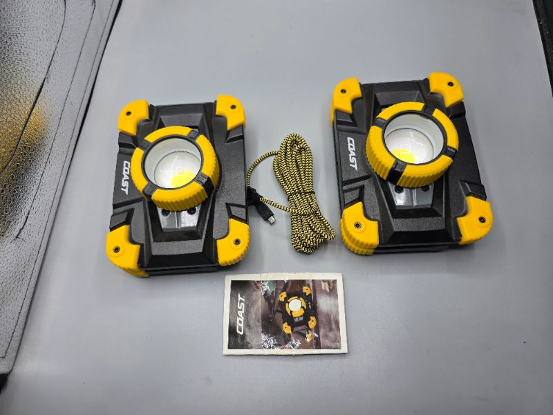 Photo 1 of 2 Pack  Coast 1150 -Lumens LED Battery-operated Rechargeable Portable Work Light