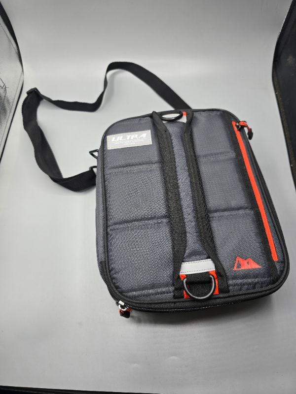 Photo 1 of Arctic Zone 1650076 Expandable Lunch Piece Ultra Plus 4 Containers With Lids - 3 Zipper Compartments - Grey Orange
