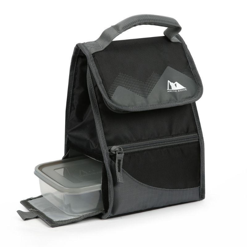 Photo 1 of Arctic Zone Hi Top Dual Compartment Power Pack Lunch Bag with BPA Free Food Container and Microban® Protected Easy Clean Lining