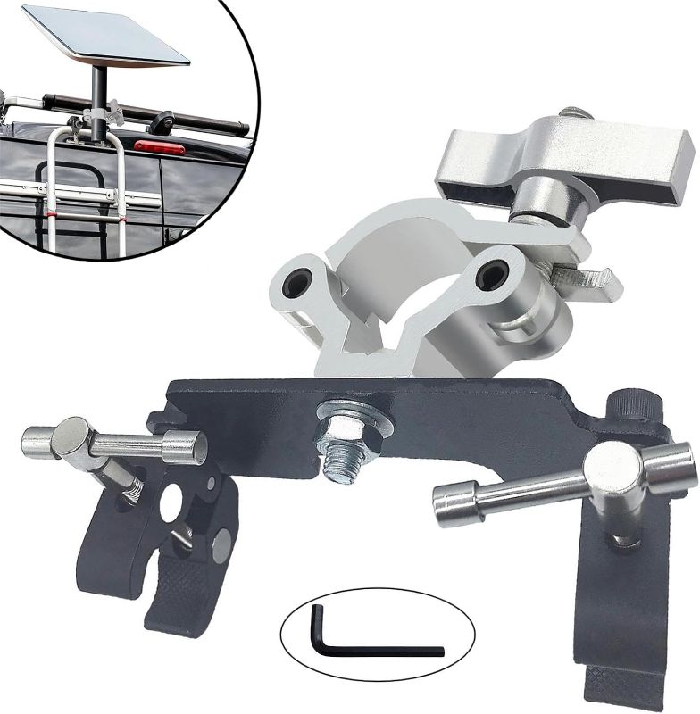 Photo 1 of  Mount Clamp, Outdoor Portable Installation, Starlink Accessories for Camper Upgrade Mount,Starlink Mounting Kit, Starlink RV Mount for Starlink Pole Mount