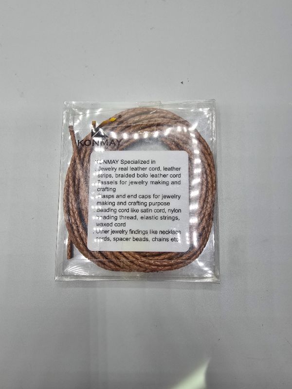 Photo 1 of 5 Yard 3.0mm Round Braided Leather Cord BRL30TN