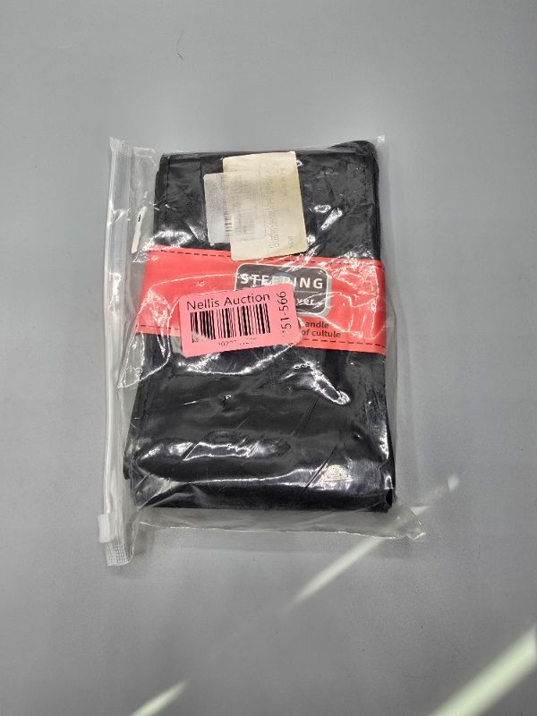 Photo 1 of Car Genuine Leather Steering Wheel Cover, DIY Sewing with Needle and Thread, Breathable, and Anti-Slip, Universal 15 Inch Car Steering Wheel Stitching Wrap (Black, Glossy)
