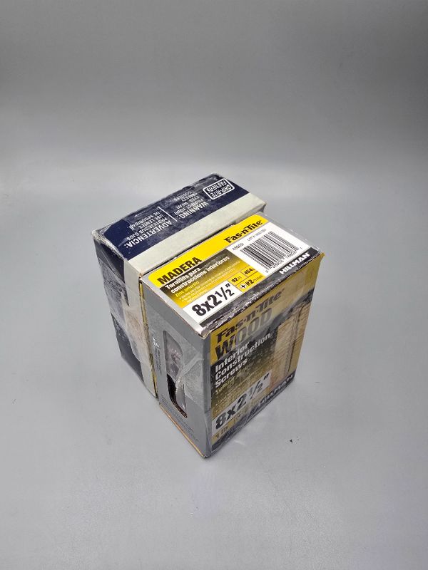 Photo 1 of 8 x 2-1/2 " Interior Construction Screws Yellow Zinc 