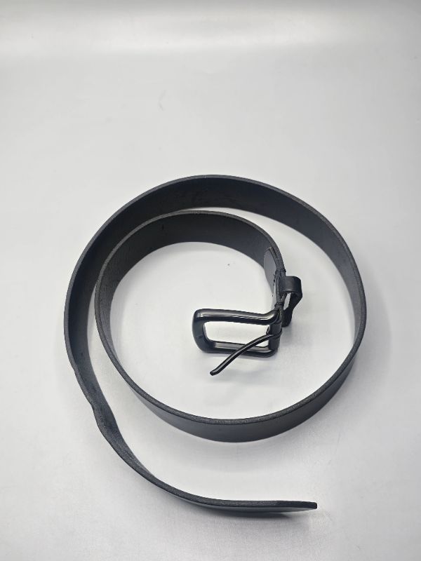 View 2 of 36" Mens Casual-Leather-Belt Classic-Adjustable Genuine-Leather Waist Strap Every Day Jeans Belts