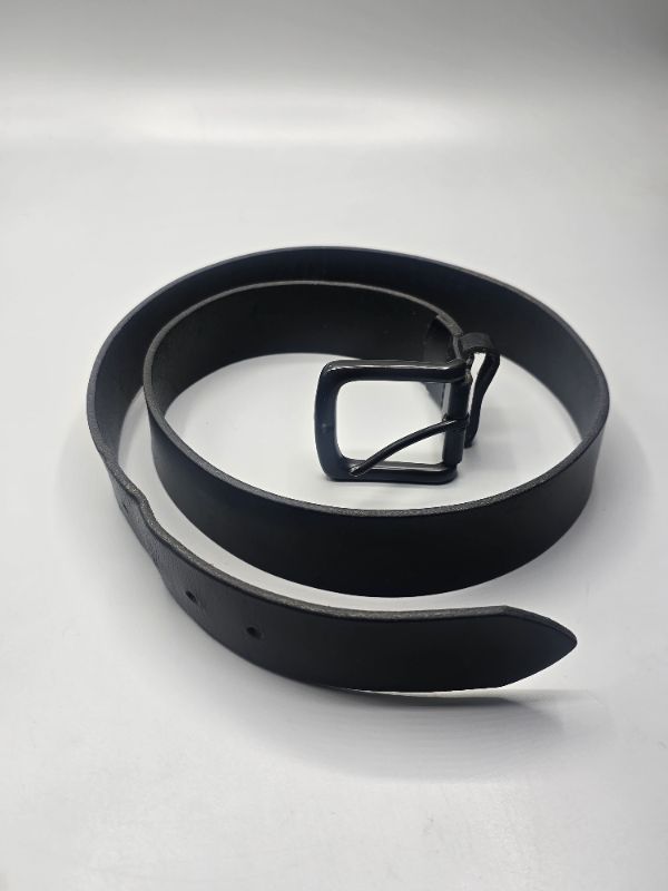 View 3 of 36" Mens Casual-Leather-Belt Classic-Adjustable Genuine-Leather Waist Strap Every Day Jeans Belts