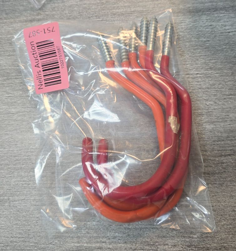 Photo 1 of 6pc Anti-Slip Garage Hooks Heavy Duty No Drill Utility Hooks 