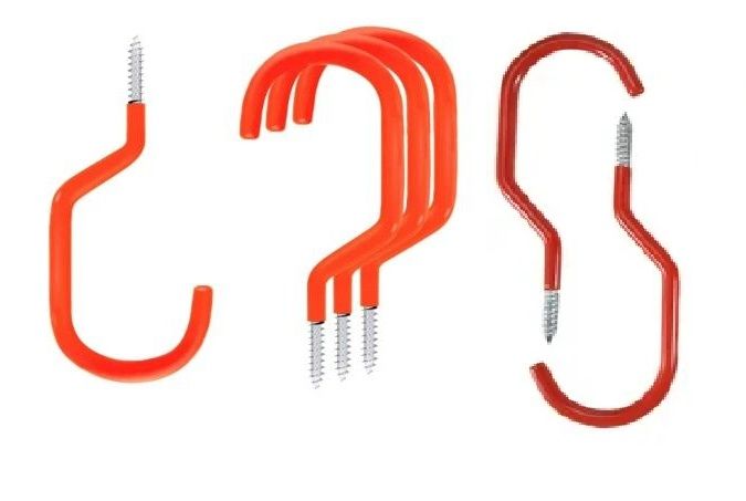 Photo 1 of 6pc Anti-Slip Garage Hooks Heavy Duty No Drill Utility Hooks 