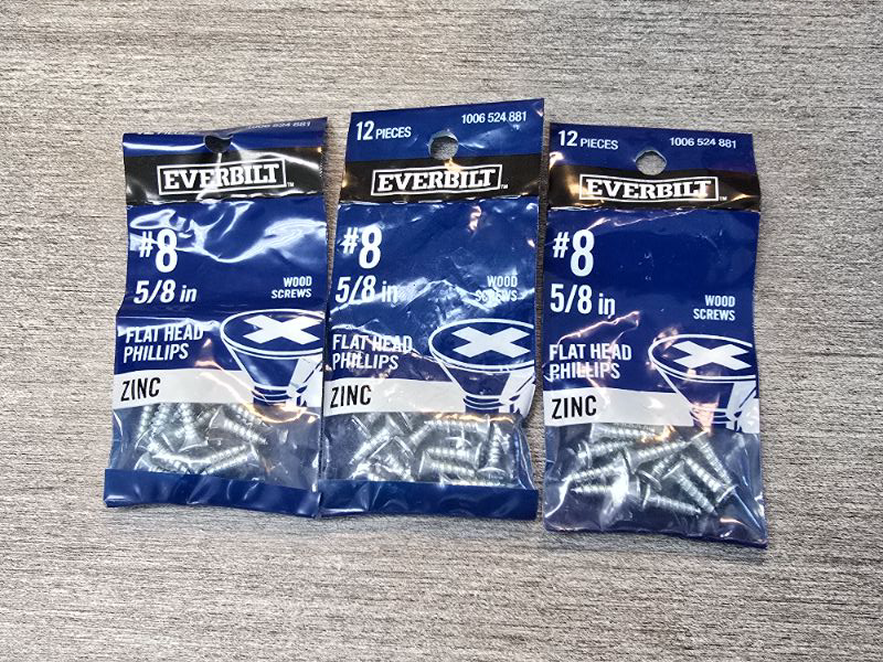 Photo 1 of 3 Pack Everbilt #8 5/8" Flat Head Philips - 36pc