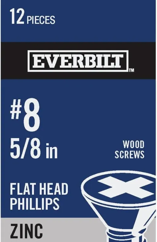 Photo 1 of 3 Pack Everbilt #8 5/8" Flat Head Philips - 36pc