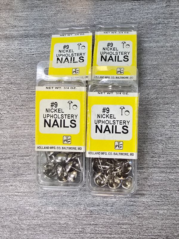 Photo 1 of #9 Nickel Upholstery Nails - 3/4oz 36per Pack - 144 All Together 
