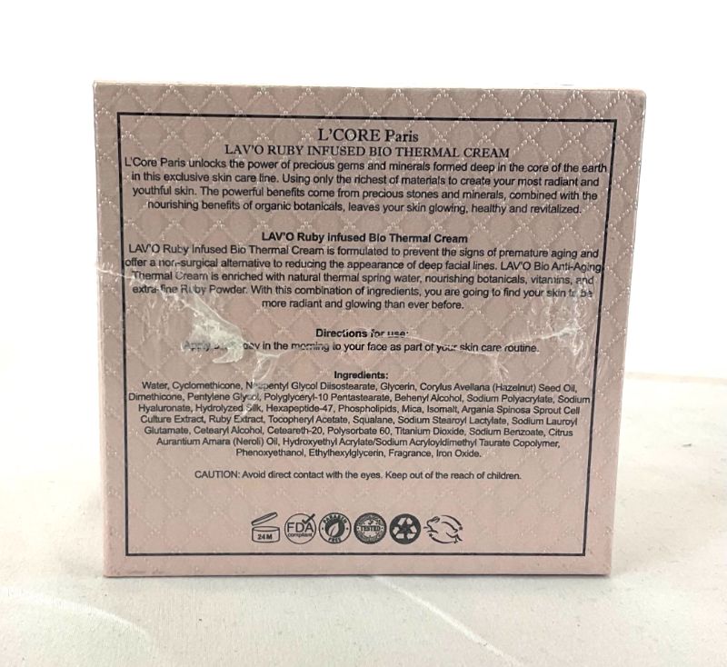 Photo 1 of Bio Thermal Cream Enriched with Ruby Dust for Plump Healthy Skin Powerful Antioxidants Infused With Neroli Oil Vitamin C Fights Acne and Scars Supports Collagen Production for Healthy Glow New