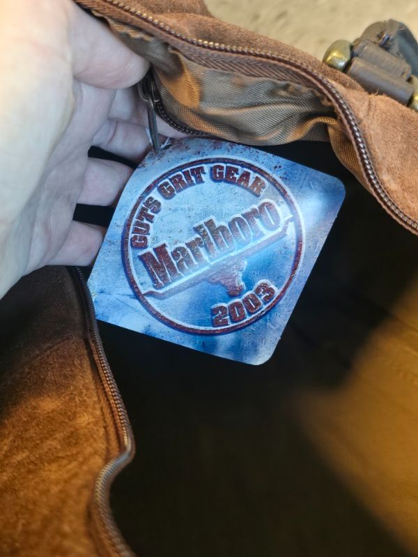 Photo 1 of 2003 Marlboro Leather Duffle Bag Guts Grit Gear