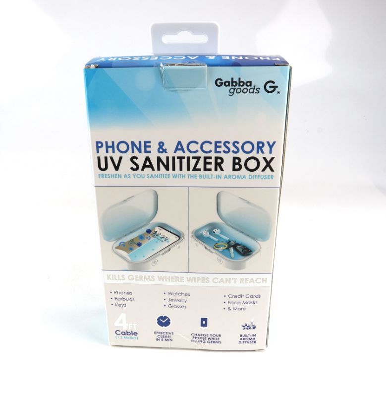 Photo 1 of Gabba Goods UV Light Sanitizer Box with Aromatherapy Causes Cell Cost Fission Destroying Molecular Structure OF DNA & RNA On Items In 5 Minutes 99% Sterilization