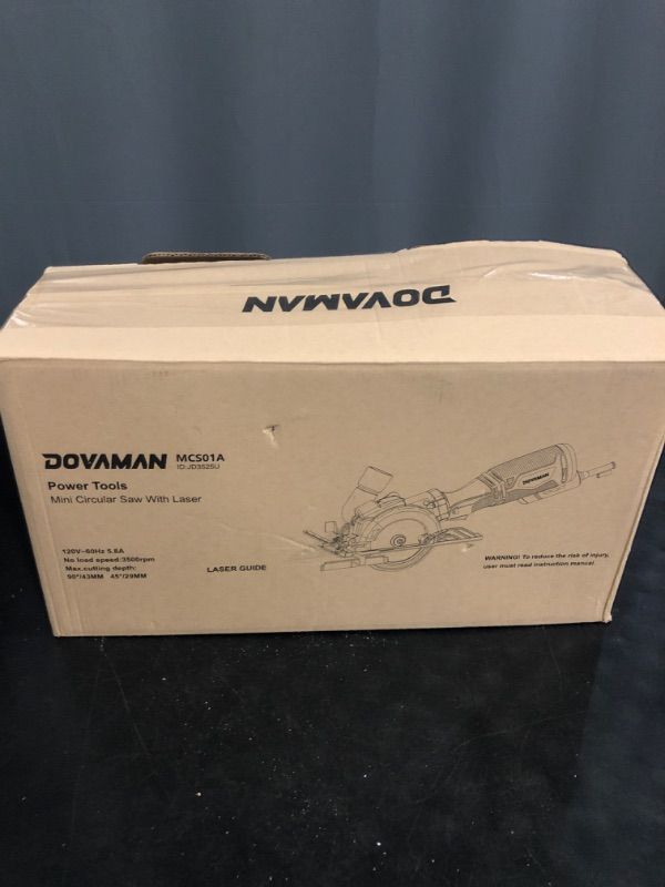 Photo 1 of DOVAMAN Circular Saw, 5.8A 4-1/2" Circular Saw w/Laser, Metal Auxiliary Handle, 6 Blades (4½", 4¾"), Cutting Depth 1-11/16" (90°), 1-3/8" (45°), Ideal for Wood, Soft Metal, Plastic, Tile - MCS01A