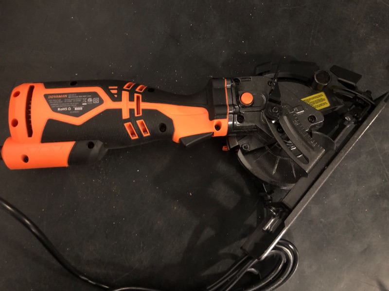 Photo 1 of DOVAMAN Circular Saw, 5.8A 4-1/2" Circular Saw w/Laser, Metal Auxiliary Handle, 6 Blades (4½", 4¾"), Cutting Depth 1-11/16" (90°), 1-3/8" (45°), Ideal for Wood, Soft Metal, Plastic, Tile - MCS01A