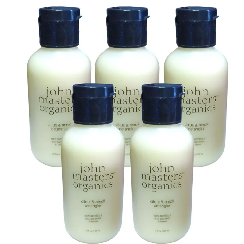 Photo 1 of 5 Pack John Masters Organic Citrus & Neroli Travel Detangler Light Weight Silicone Free Hypoallergenic New