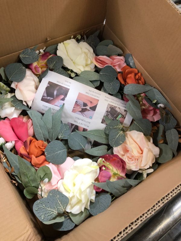 Photo 1 of Valery Madelyn Pre-Lit Roses Spring Wreaths for Front Door with Lights, 24 Inch Pink Artificial Flowers Wreath for Mothers Day Wall Window Home Porch Indoor Wedding Anniversary Summer Festival Decor