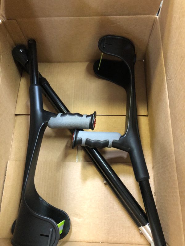 Photo 1 of Upgraded Heightened Forearm Crutches(1 Pair), Aluminium Elbow Crutches, Forearm Crutches for Adults, Arm Crutches for Walking, 10-Level Adjustable Height, Lightweight, Anti-Dorp Cuff,Non-Slip Large