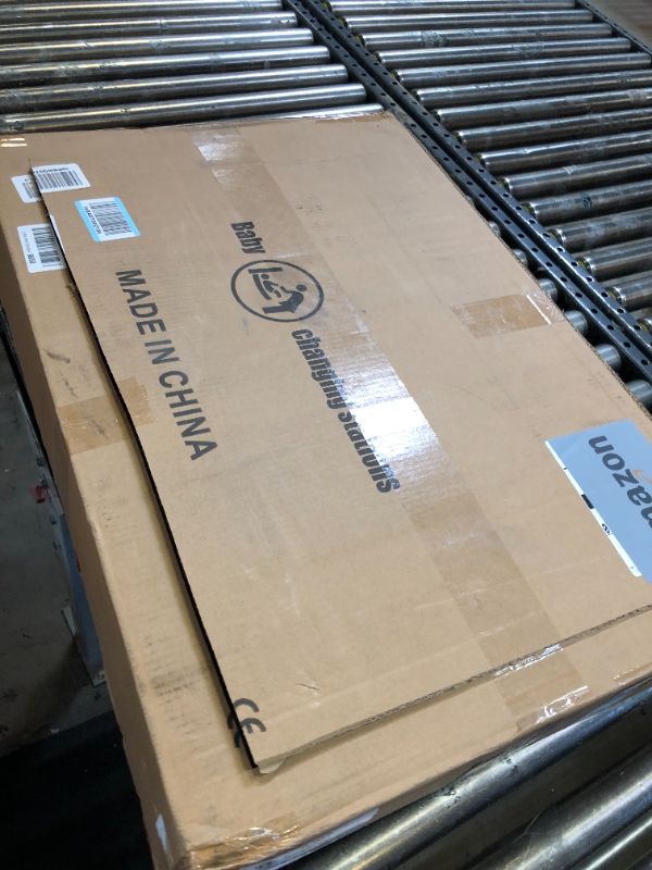 Photo 1 of KISTEX Baby Changing Station, Horizontal Diaper Changing Table with Safety Straps, Wall Mounted Changing Tables for Home Commercial