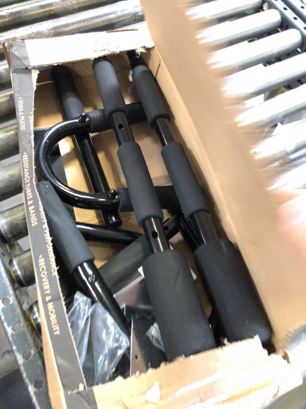 Photo 1 of ProsourceFit Multi-Grip Lite Pull Up/Chin Up Bar, Heavy Duty Doorway Upper Body Workout Bar for Home Gyms 24”-32” (ps-1240-cu-basic), Black Multi Grip