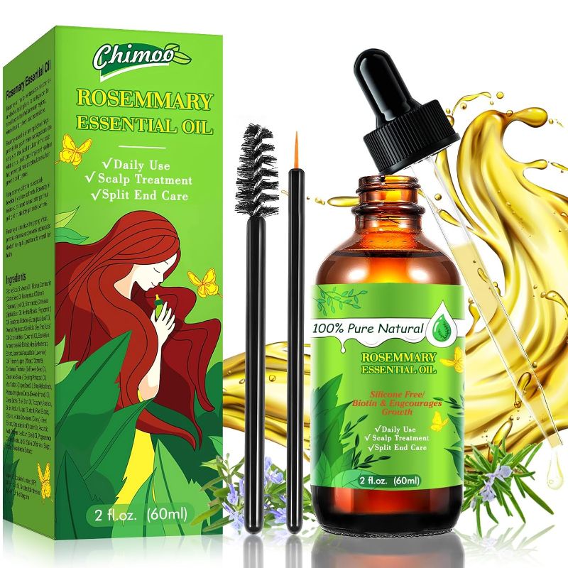 Photo 1 of for Hair Growth 2.0 Fl Oz with Scalp Massager, Pure Rosemary Essential Oil for Eyelashs, Eyebrows, Face, Skin Care, Body Massage, Nourishes The Scalp, Improve Blood Circulation
