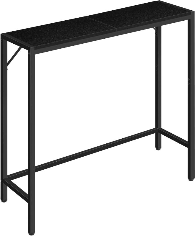 Photo 1 of Console Table, Narrow Sofa Table, 30.1" Small Couch Table, Thin Sofa Table, Side Table for Hallway, Living Room, Foyer, Corridor, Black CTHB7601
