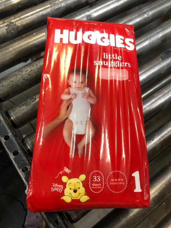 Photo 1 of Baby Diapers Size 1 (8-14 lbs), 33ct, Huggies Little Snugglers Newborn Diapers Size 1 (33 Count)