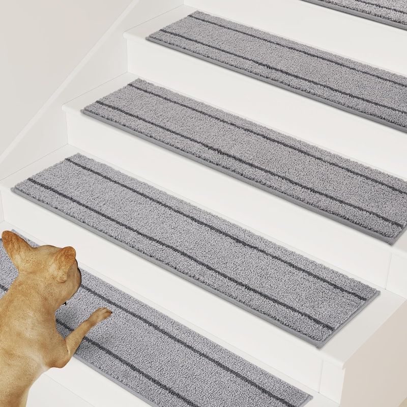 Photo 1 of PURRUGS Peel & Stick Self-Adhesive Carpet Stair Treads 8"x30"
