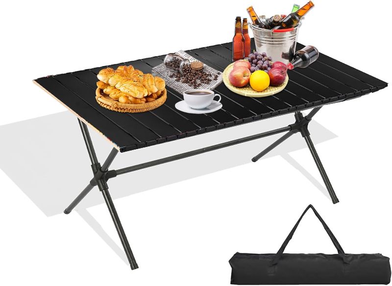 Photo 1 of Portable Picnic Table, Low Height Portable Folding Travel Camping Table for Outdoor/Indoor Picnic, BBQ and Hiking with Carry Bag, Multi-Purpose for Patio, Garden, Backyard, Beach


