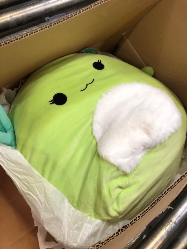 Photo 2 of Squishmallows Original 16-Inch Mipsy Green Axolotl with Fuzzy White Belly - Large Ultrasoft Official Jazwares Plush