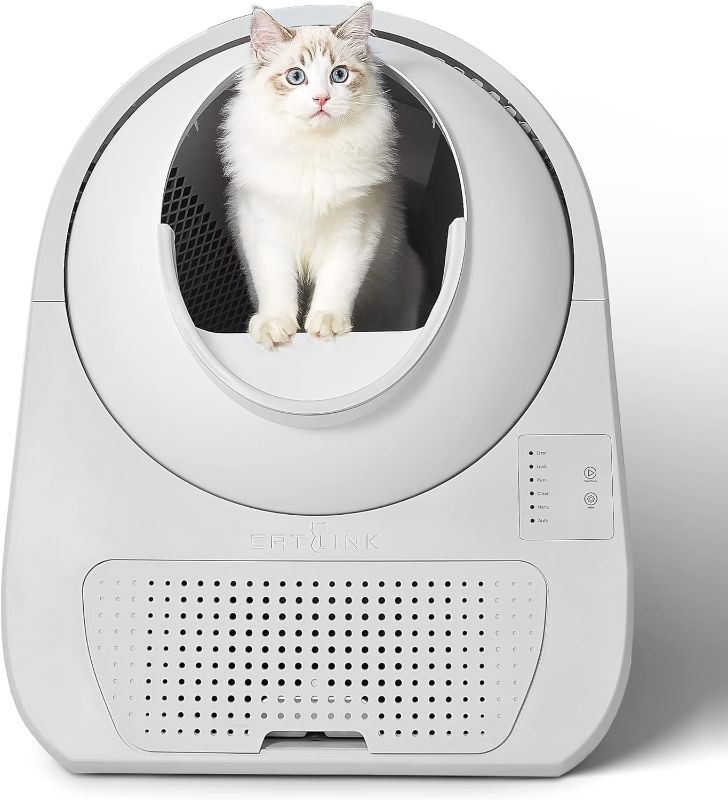 Photo 1 of CATLINK Self Cleaning Cat Litter Box, Automatic, Double Odor Removal, Robot Litter Box for Cats from 3.5 to 22 pounds (Young Version)
