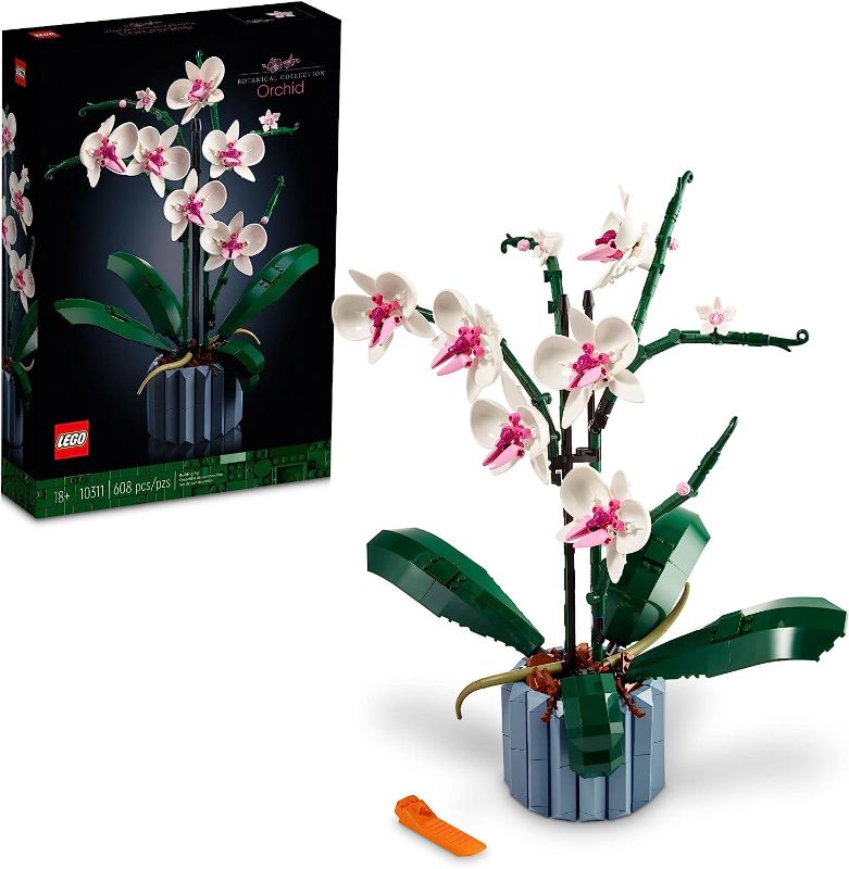 Photo 1 of LEGO Icons Orchid Artificial Plant, Building Set with Flowers, Home Décor Gift for Adults, Botanical Collection, Great Gift for Birthday and Anniversary for Her and Him, 10311
