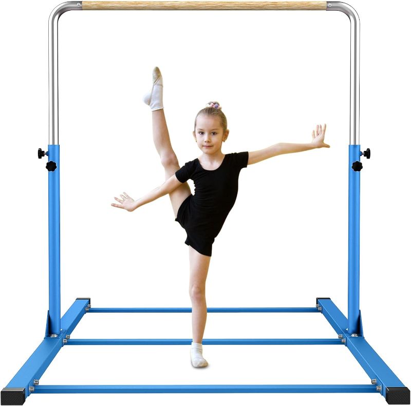 Photo 1 of SHIWEI Gymnastics Training Bar- Height Adjustable 3' to 5' Horizontal Kip Bar for Kids
