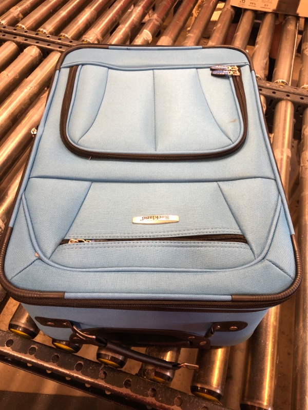 Photo 2 of Rockland Pasadena Softside Spinner Wheel Luggage, Blue, Carry-On 20-Inch Carry-On 20-Inch Blue