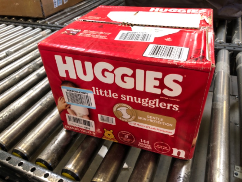 Photo 1 of Huggies Newborn Diapers, Little Snugglers Newborn Diapers, 144 Count Newborn 144