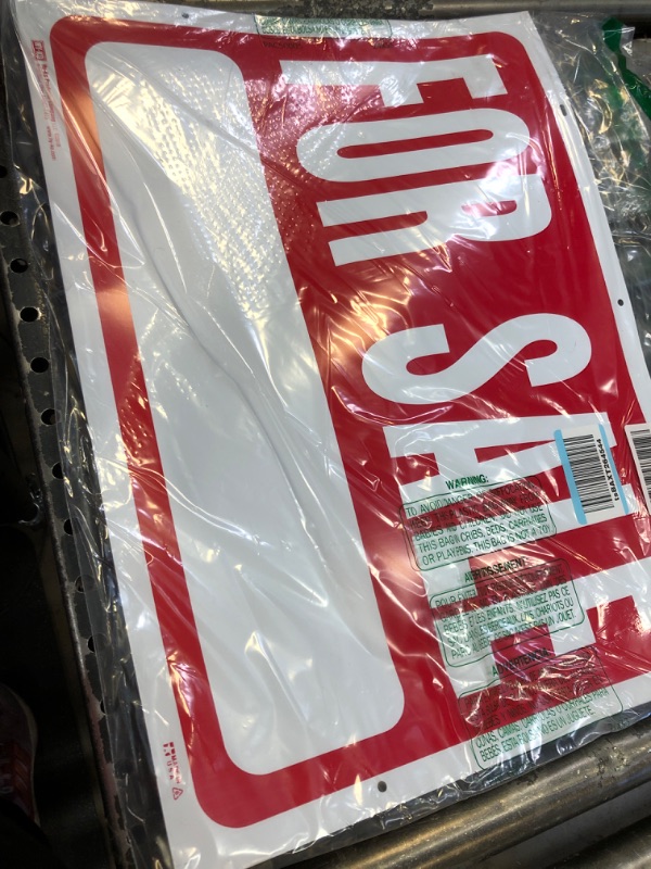 Photo 2 of Hy-Ko RS-604, Red Sale Plastic Lawn Sign, 18" by 24"
