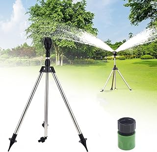 Photo 1 of Horoper Stainless Steel Tripod Water Irrigation Tool, Plastic Sprinkler, Auto Water Irrigation System for Garden Lawn Supplies https://a.co/d/6izGwy2