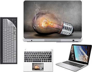 Photo 1 of 4 in 1 15.6 inch Laptop Accessories combo - Laptop screen protector screenguard, Laptop skin, touchpad protector, Silicon keyboard cover - Laptop compete protection Kit - D32
