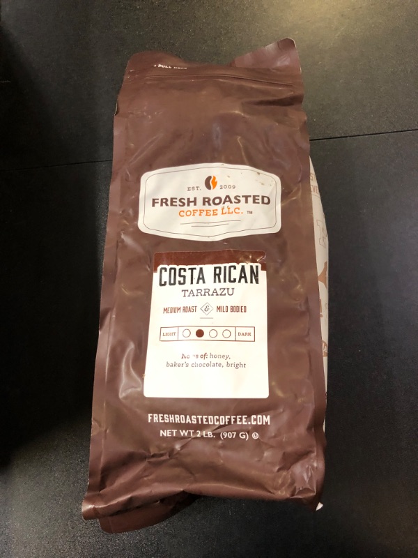 Photo 2 of Fresh Roasted Coffee, Costa Rican Tarrazu, 2 lb (32 oz), Medium Roast, Kosher, Whole Bean Costa Rican Tarrazu 2 Pound (Pack of 1) (BB 06/15/24)