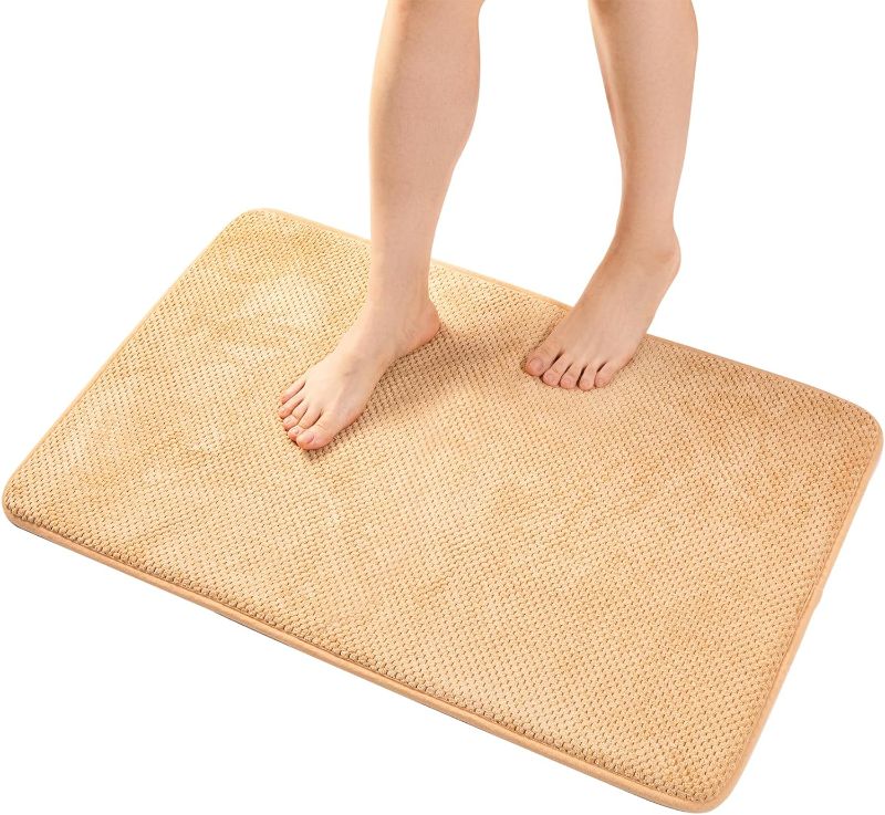 Photo 1 of Bathroom Rugs Memory Foam Thickening Carpet for Bathroom-PVC Non-Slip Back/Simple Pure Color Rugs Nordic Style
