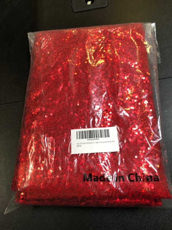 Photo 2 of Red Sequin Backdrop Curtains - 2 Panels 2.5x8FT Glitter Gold Photo Backdrop Party Wedding Baby Shower Curtain Sparkle Photography Background 2.5x8FT 2Pack Red