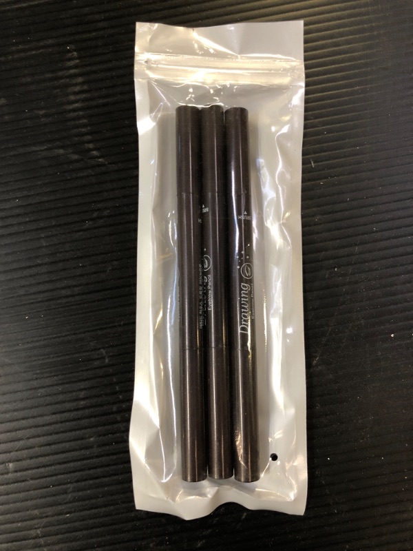 Photo 2 of 3 Classic Eyebrow Pencils,Long Lasting, Waterproof, Double-headed Automatic Rotating Eyebrow Pencil,[3-in-1]Eyebrow Pencil *3;Dark Brown #-0907034 Dark Brown Eyebrow Pencil *3; #-0907034