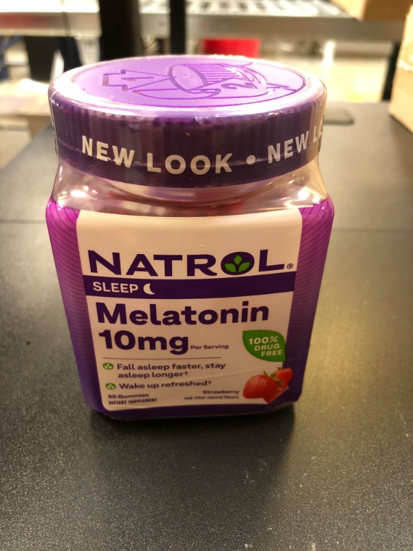 Photo 2 of Natrol Melatonin 10mg, Dietary Supplement for Restful Sleep, 90 Strawberry-Flavored Gummies, 45 Day Supply 10mg 90 Count (Pack of 1)
